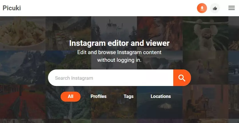 Picuki Instagram editor and viewer