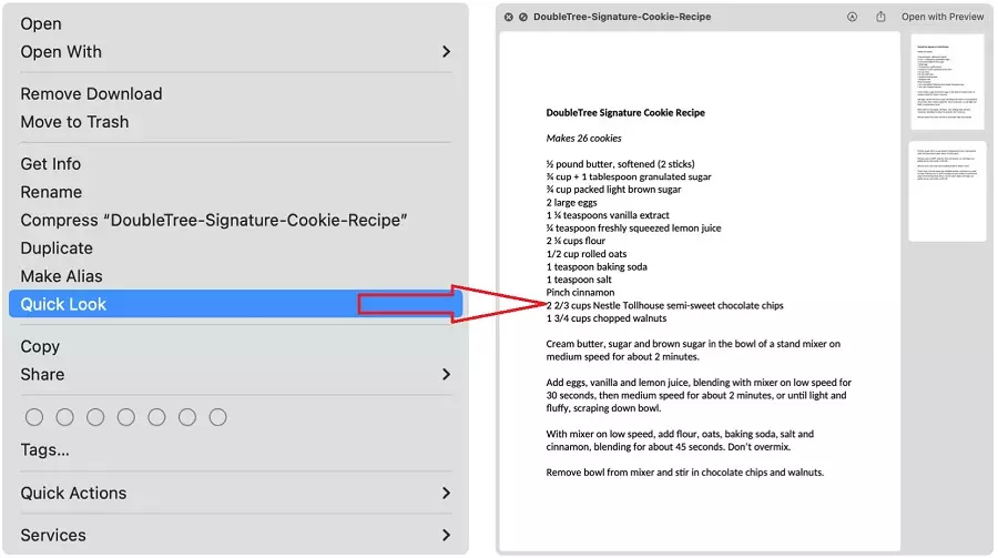 How to edit a PDF using QuickLook in Mac